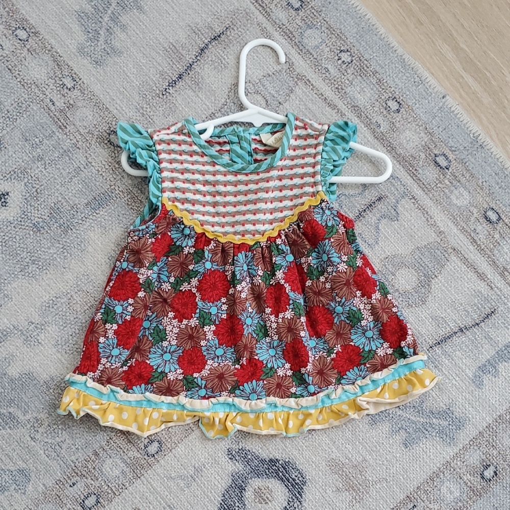 Matilda Jane Baby Girls Elfish Flutter Tunic Top Floral Sz18-24m